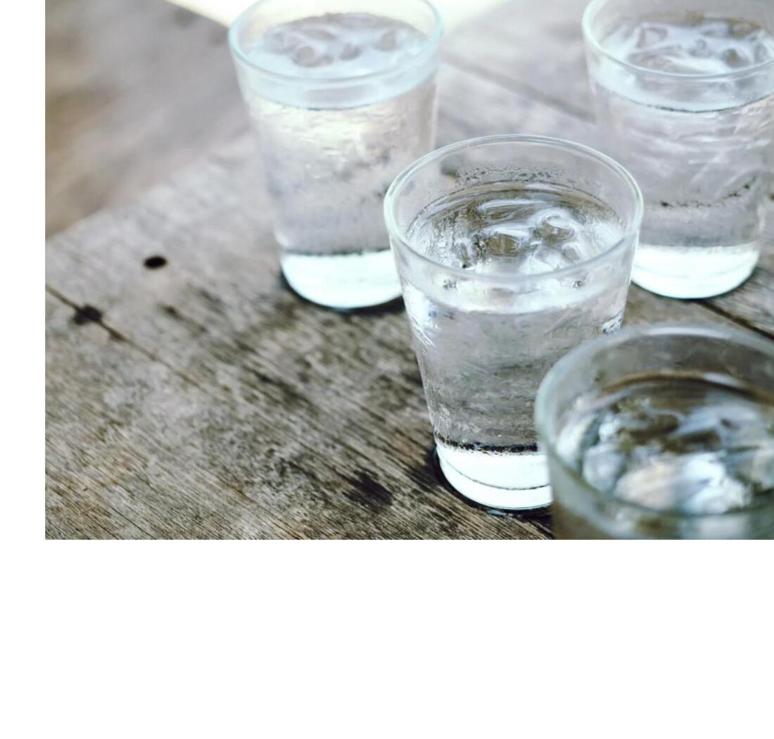 Water being poured into glass